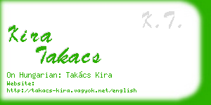 kira takacs business card